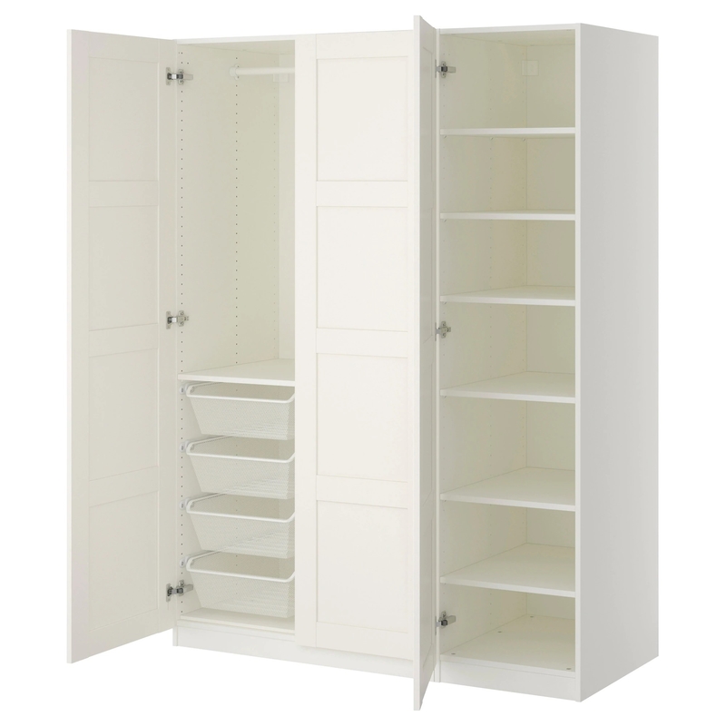 Modulare MDF-Schlafzimmer-Speicher-Kabinett-Hotel-volle Luxuspendeltür weiße Armoire-Garderobe