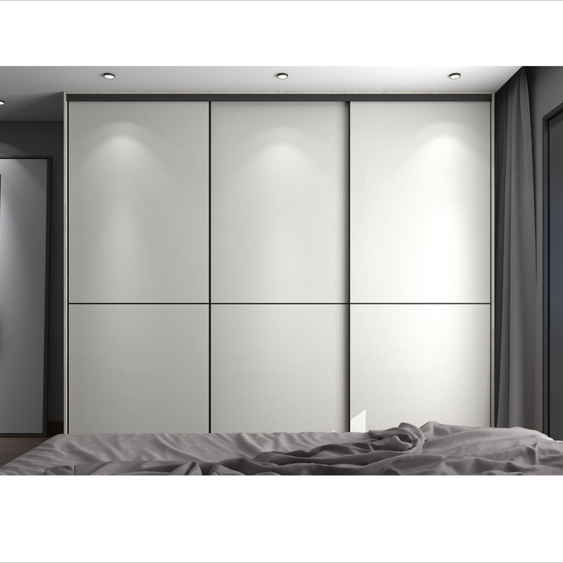 Hölzernes Malerei-Melamin-weiße Grey Wardrobe Multi Color Sliding-Tür modern