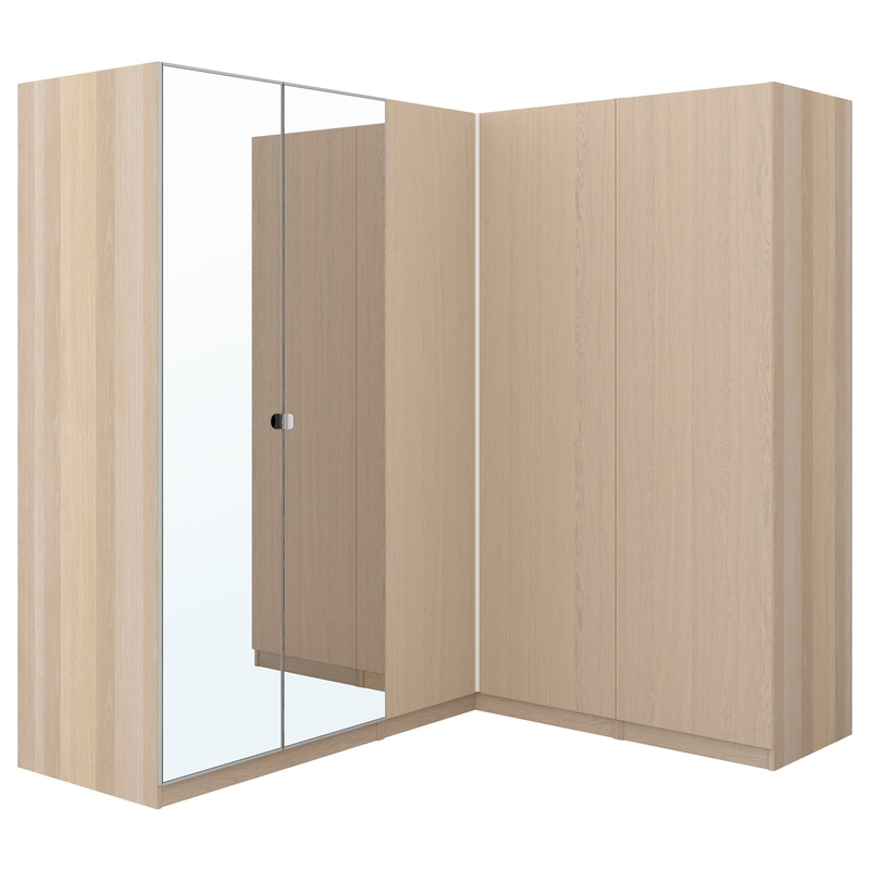 Tür-Speicher-Kabinett-moderne Schlafzimmer-Holz-Korn-Garderoben des Melamin-4 mit Fach-Spiegel