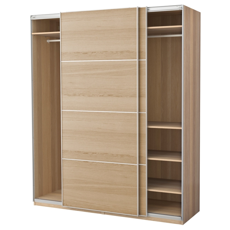 Melamin-Schiebetür-Wandschrank-moderne modulare Lack-Schlafzimmer-Wand-Garderoben-Holz-Korn-Ebene