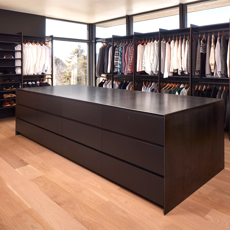 Moderne multi Luxusfarbe U formen Kabinett-Weg im Organisator Customized Melamine Bedroom