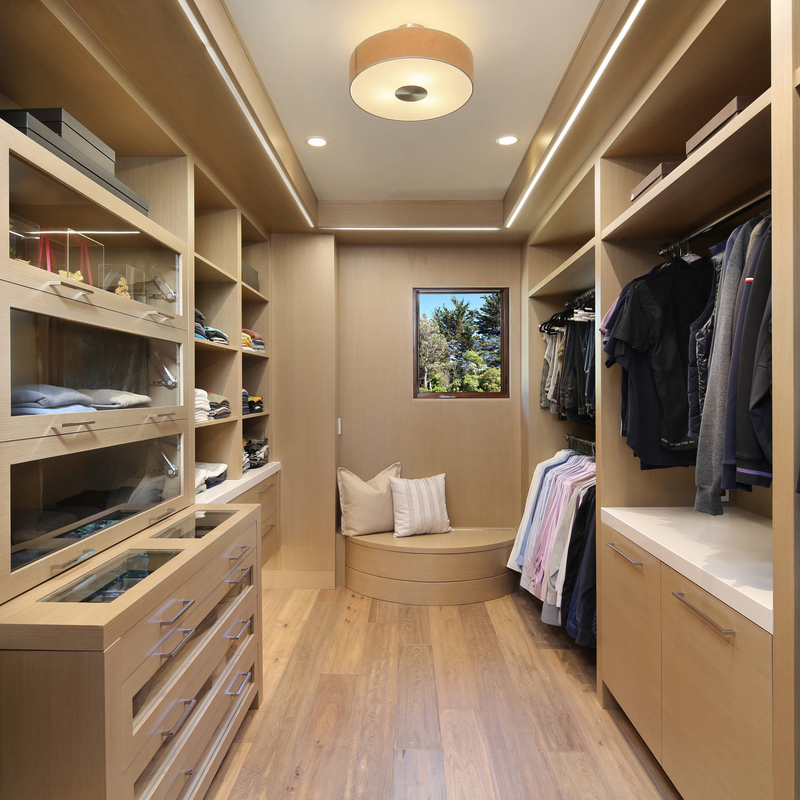 Moderne beige Grey Melamine Walk In Closet-Glashaupttür für Umkleidekabine