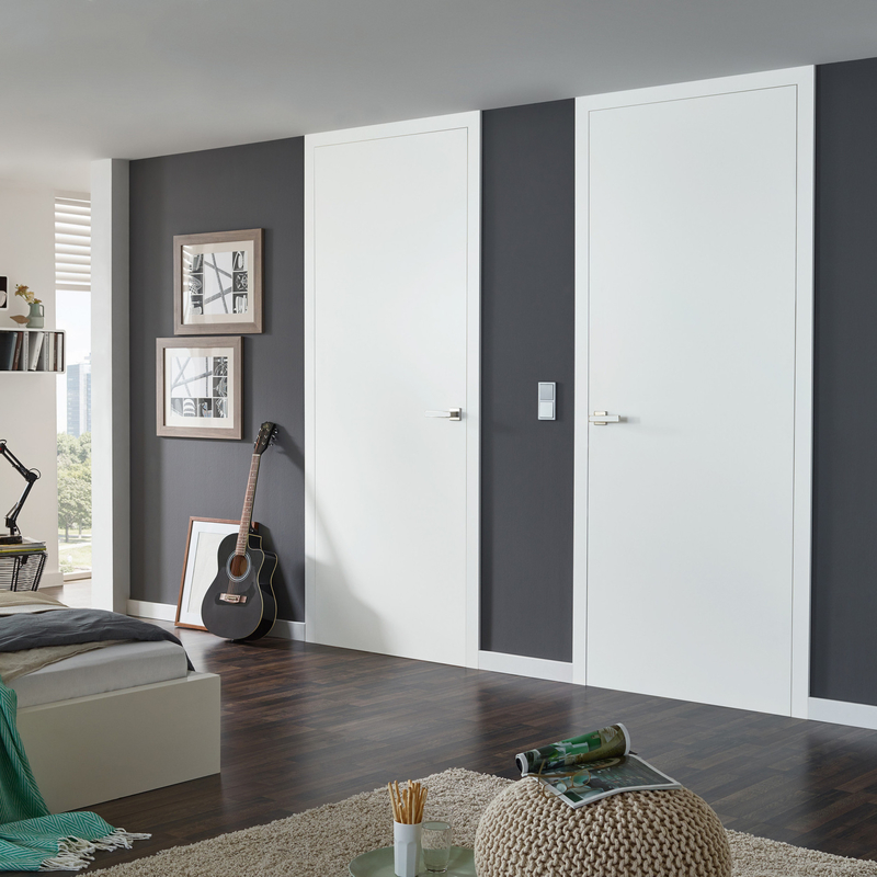 Melamin-Schlafzimmer-hölzerne Innentüren täfeln die fester moderne Kern-weiße Zündkapsel