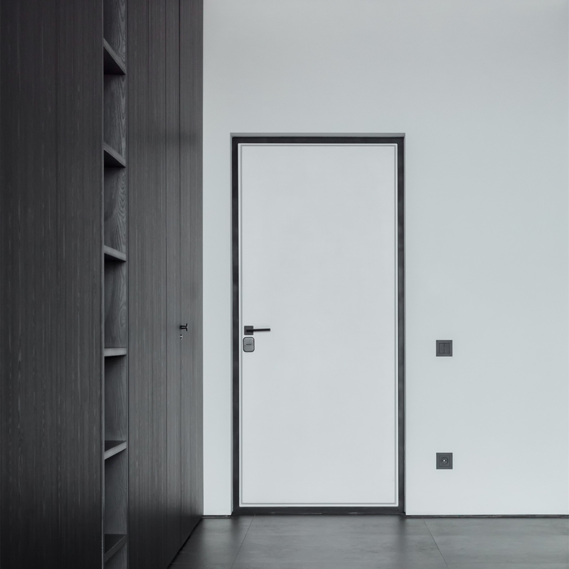 Melamin-Schlafzimmer-hölzerne Innentüren täfeln die fester moderne Kern-weiße Zündkapsel