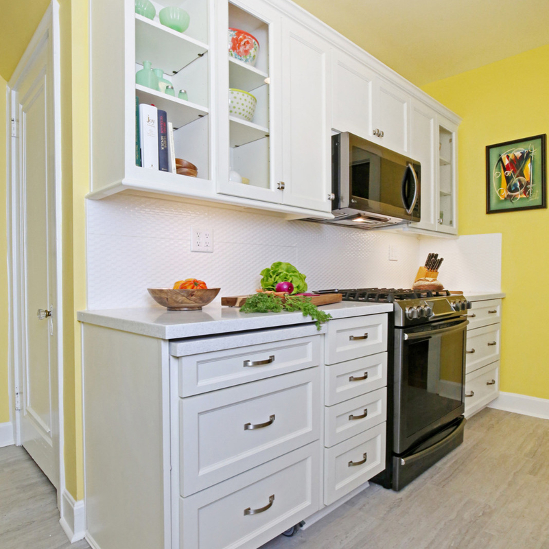 Modulares Küchen-Glas entwerfen moderne Shaker Style Lacquer Unit Small-Möbel-ganzen Küchenschrank-Satz