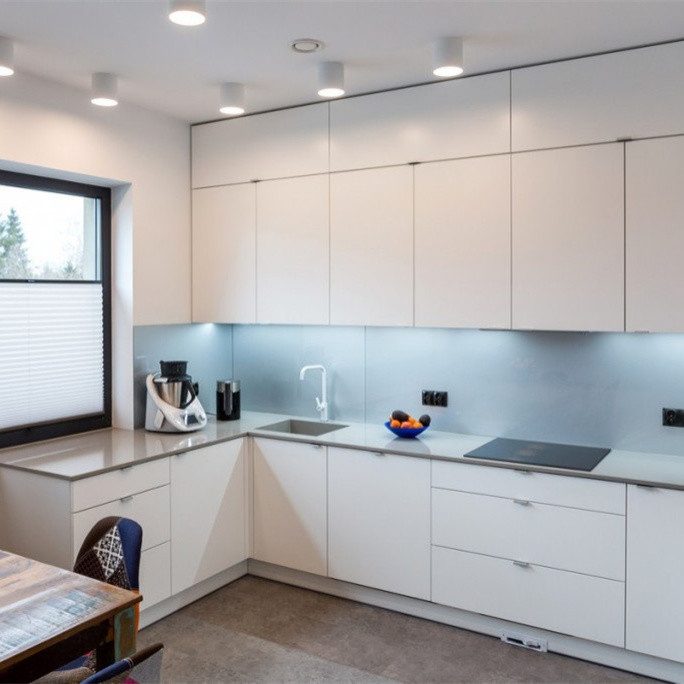 Spätester Form-Hochglanz-Lack-moderner Küchen-Wandschrank des modernen Entwurfs-U für Landhaus-Hauptwohnung